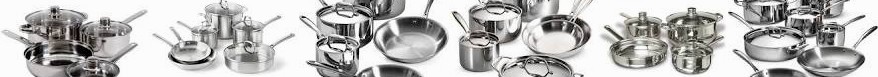 Cookware Clad Steel Classic Set Tri-Ply 18/10 Gibson Gourmet Set-98586656M 12-Piece 8-Piece Stainles