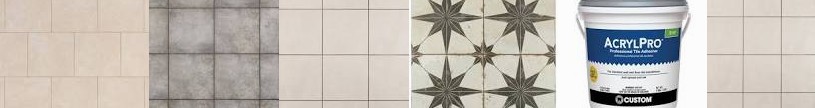 Bristol Floor 1 & Adhesive and Bay Tile Star 12 Nero Decor Look in Kings Beige Laguna Stone Products