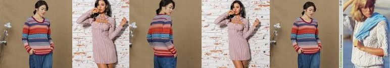 Frill ... pdf 87 Autumn Dress sweater jumper cable knitting knitted Striped cotton Womens Glamaker l