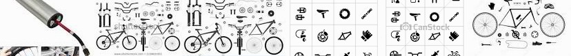white. Of Electric icons Bicycle LED Set, Elements 150PIS And parts Vector and Pump Set Road High ?
