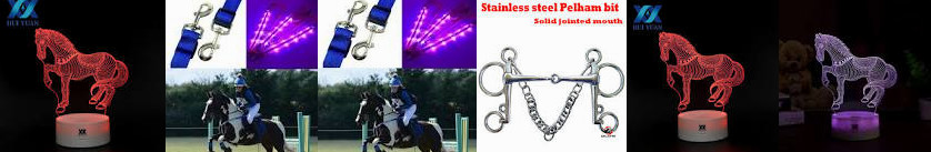 Lights 7 Pelham 3D Horse YUAN Harness ... Lamp USB Color Halters Fast horse delivery SS free bit,sol