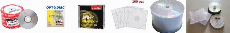 Double-Sided case CDR DVD+R Pack Mini 52X Poly on Shiny Top, DVD-RAM Clear 8cm R (R80JS52-RD50) Silv