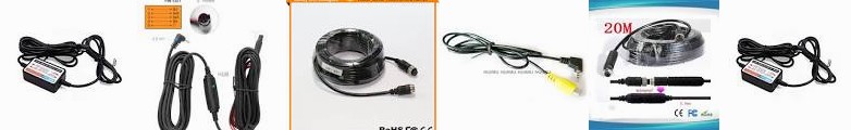 pin 12-48V RCA Cable : Connector 4 ... Waterproof M12 car GPS jack rearview cable USB to DVR Camera 