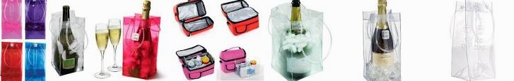 ice Thickened Wine bags Buy Picnic Cooler Gift BAG (Clear): Ice Insulated (Translucent Bag 5 20 Pink