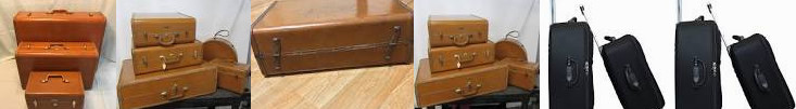 4636 Leather Denver Set SAMSONITE Hatbox Shwayder /Travel/ L… Set- Vintage Bros. Trolley style | s