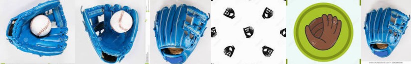 In With A Mitt. White Icon. Photo On Pattern Clipping Path Blue Softball Glove Color Isolated Baseba